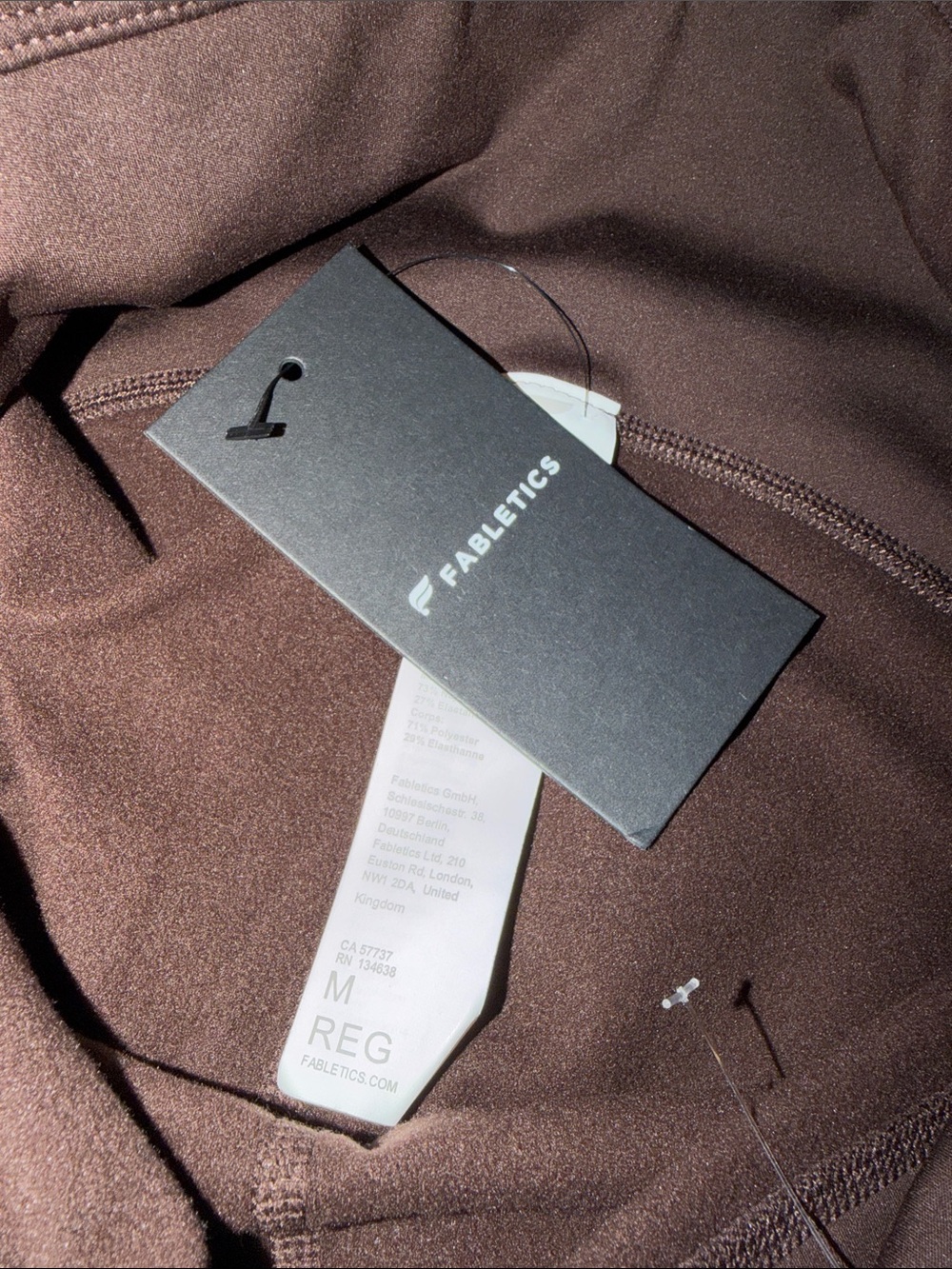 Fabletics Fleece Lined High-Waist Leggings in Deep Brown - Picture 4 of 4